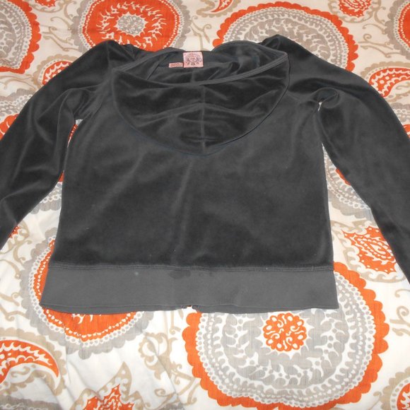 Juicy Couture Charcoal Gray Sweatshirt M Fit - Picture 8 of 15
